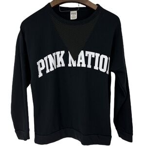 Victoria's Secret PINK NATION Campus Mesh Sweatshirt M
